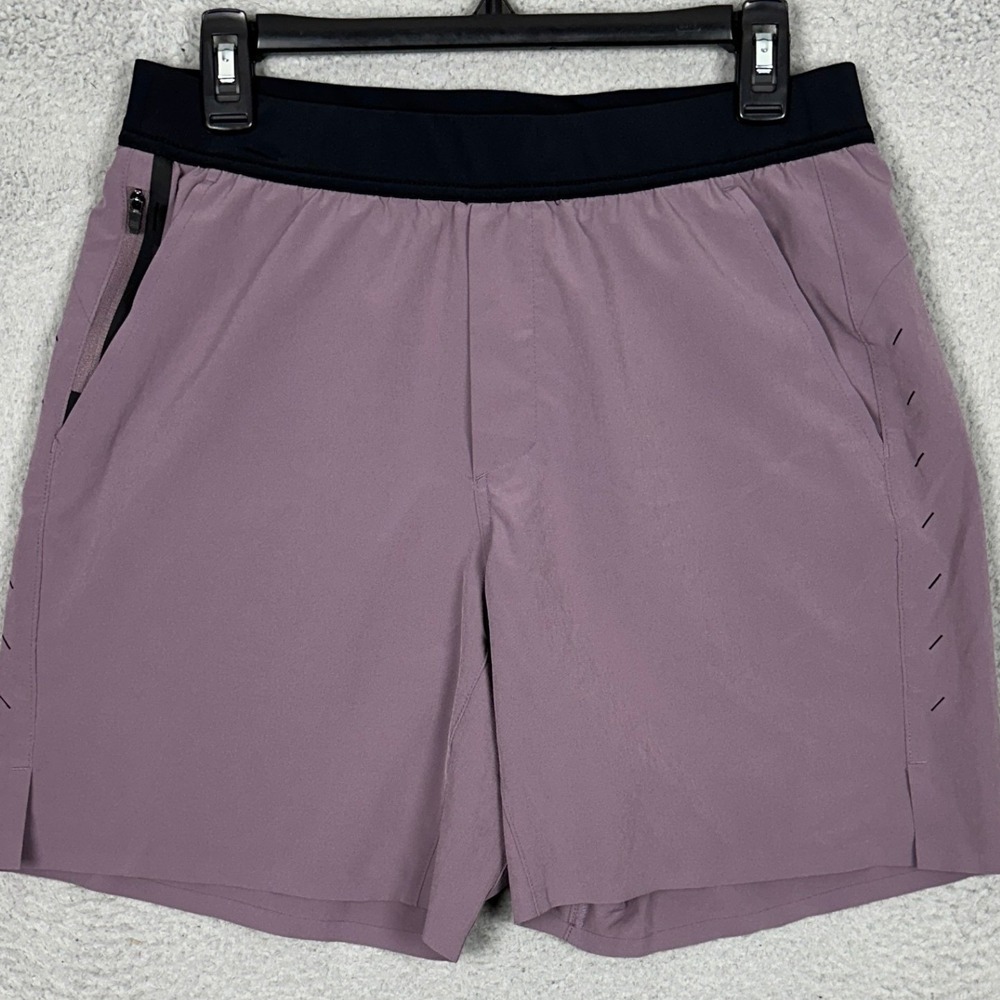 Ten Thousand Shorts Mens Medium The Interval Short Purple Athletic Stretch EUC